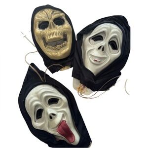 3 scary Halloween adult face masks costume
